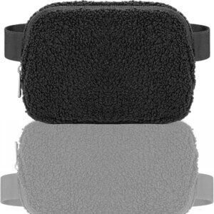 NEW Unisex Sherpa Waist Fanny Bag | Black